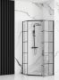 Rea Hex sarok zuhanykabin 90x195 cm, átlátszó üveggel, fekete profil REA-K8979
