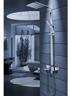   Rea Navaro falon kívüli zuhanyrendszer behajtható kádkifolyóval és termosztatikus fejjel, króm REA-P0802