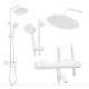 Rea Lungo falon kívüli zuhanyrendszer termosztátos csapteleppel és kádkifolyóval, fehér REA-P6608