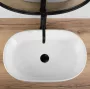 Rea Alma Pultra ültethető kerámia mosdótál 57x36 cm, fényes fehér REA-U0600