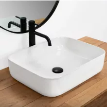   Rea Demi Slim pultra ültethető kerámia mosdótál 51x39 cm, fehér REA-U1953