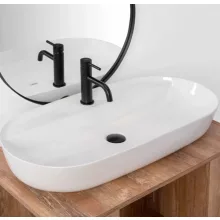   Rea Aura 81 pultra ültethető kerámia mosdótál 81x41 cm, fehér REA-U2541