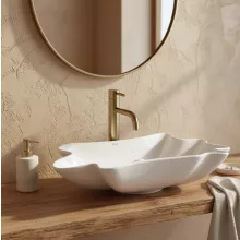 Rea Infinity 62 pultra tehető kerámia mosdó click-clack leeresztővel, fényes fehér kivitelben.