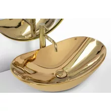   Rea Royal pultra tehető 60,5x36 cm kerámia mosdótál, arany REA-U4545