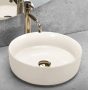 Rea Sami Shiny pultra tehető kerámia mosdó 36 cm, fényes ecru REA-U4590