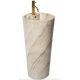 Rea Blanka álló kerámia mosdó 85 cm, csaplyukkal és túlfolyóval, natúr matt márványminta REA-U4664