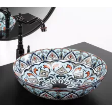   Rea Mexico pultra helyezhető kerámia mosdótál 40 cm,  mintás REA-U6030