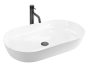Rea Cleo pultra tehető kerámia mosdótál 70x39 cm,  fényes fehér REA-U6215