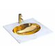 Rea Nel beépíthető kerámia mosdótál 47,5x39 cm, fényes arany REA-U6331