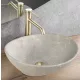 Rea Sofia 40 pultra tehető kerámia mosdó matt beige kivitelben.