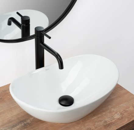 Rea Royal Mini kerámia mosdótál 47x30 cm, fehér REA-U6507