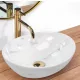 Rea Sofia pultra ültethető kerámia mosdótál 41x34,5 cm, fényes kőhatás REA-U6605