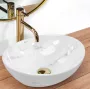 Rea Sofia pultra ültethető kerámia mosdótál 41x34,5 cm, fényes kőhatás REA-U6605