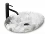 Rea Roxy Stone pultra ültethető kerámia mosdótál 49x31 cm, szürke kőminta REA-U6651
