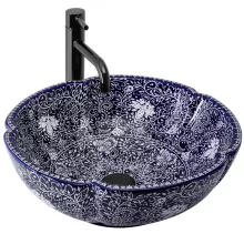   Rea Sevilla Pultra szerelhető kerámia mosdótál 42,5 cm, mintás REA-U7505
