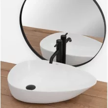   Rea Greta 55 pultra tehető kerámia mosdótál 56x39 cm, hófehér REA-U8536