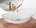 Rea Royal pultra ültethető kerámia mosdótál 62,5x36 cm, fehér arany éllel REA-U8570