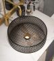 Rea Cristal pultra tehető edzett üveg mosdó 39cm, átlátszó/szürke REA-U8880