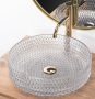 Rea Cristal pultra tehető edzett üveg mosdó 39 cm, átlátszó REA-U8881