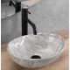 Rea Sofia Mini Grigo pultra ültethető kerámia mosdótál 35x26 cm, kőminta REA-U9237