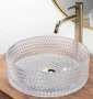 Rea Cristal pultra tehető átlátszó üveg mosdó 35,5 cm REA-U9670
