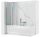 Rea Agat-2 forgatható kádparaván 80x140 cm, átlátszó üveggel és króm kerettel REA-W0700