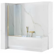   Rea Elegant fix kádparaván 70x140 cm átlátszó üveggel és arany profilszínnel REA-W5600