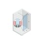 RIHO szögletes merevítő rúd zuhanyfalhoz 100 cm, króm 208971