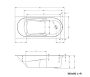 Riho Lazy beépíthető akril kád 180x80 cm beépített kartámaszokkal magasfényű fehér B082001005