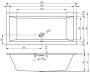 Riho Rethink Cubic akril kád 180x80 matt fehér B106001105