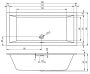 Riho Rethink Cubic akril kád 190x90 fényes fehér B109001005