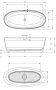 Riho Oval SOLID SURFACE szabadonálló kád 160x72 cm, matt fehér B129001105