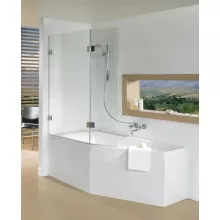   Riho Scandic X500 jobbos kádparaván Yukon és Doppio kádakhoz 117,5x150 cm krómozott zsanérokkal GX00602C2