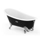 Roca Carmen szabadon álló öntöttvas fürdőkád 160X80 cm, fekete/fehér A234250002