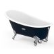 Roca Carmen szabadon álló öntöttvas fürdőkád 160X80 cm, fehér/kék A234250004