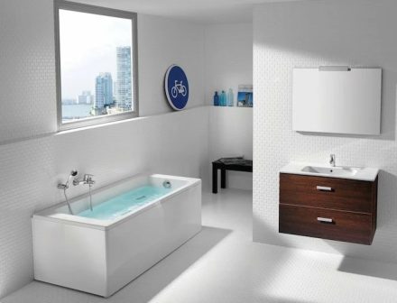 Roca Nolah beépíthető akril fürdőkád 170x75 csúszásgátló felülettel, fehér A248400000