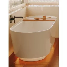   Roca Tura ovális Stonex® fürdőkád 170x75 Click-Clack leeresztővel és LED világítással, fehér A248672000