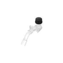   Roca Aqua kádszifon Click-Clack leeresztővel, matt fekete A24L5810NB