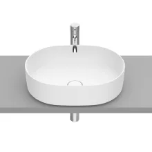   Roca Inpira Round pultra ültethető FineCeramic mosdótál 50x37 cm, Matt fehér A327520620