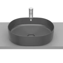   Roca Inpira Round pultra ültethető FineCeramic mosdótál 50x37 cm, Onyx színű A327520640