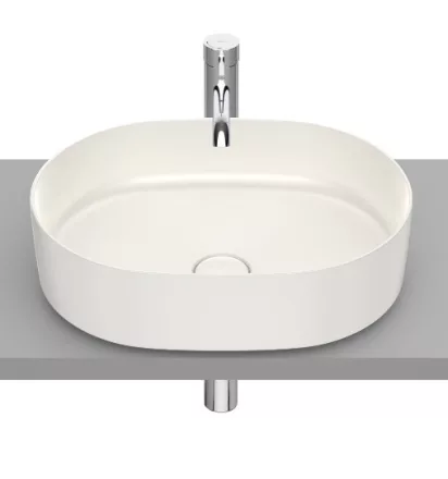 Roca Inpira Round pultra ültethető FineCeramic mosdótál 50x37 cm, Bézs színű A327520650