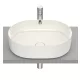 Roca Inpira Round pultra ültethető FineCeramic mosdótál 50x37 cm, Bézs színű A327520650