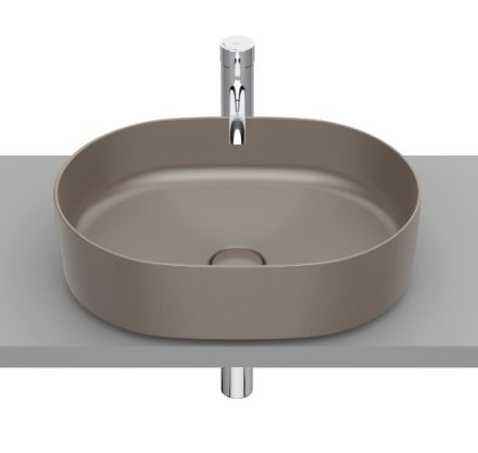 Roca Inpira Round pultra ültethető FineCeramic mosdótál 50x37 cm, Kávé színű A327520660