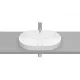Roca Inspira Round pultba építhető FineCeramic mosdó 55x37 cm, fehér A327527000