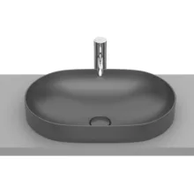   Roca Inspira Round pultba építhető FineCeramic mosdó 55x37 cm, Onyx színű A327527640