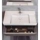 Roca Inspira Square FineCeramic mosdó 100x49 cm integrált pakolófelülettel, fehér A32752A000