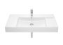 Roca Inspira Square FineCeramic mosdó 100x49 cm integrált pakolófelülettel, fehér A32752A000