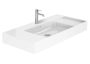 Roca Inspira Square FineCeramic mosdó 100x49 cm integrált pakolófelülettel, fehér A32752A000