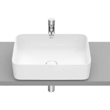   Roca Inspira Square pultra ültethető FineCeramic mosdó 50x37 cm, Matt Fehér A327530620