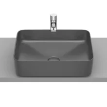   Roca Inspira Square pultra ültethető FineCeramic mosdó 50x37 cm, Onyx színű A327530640